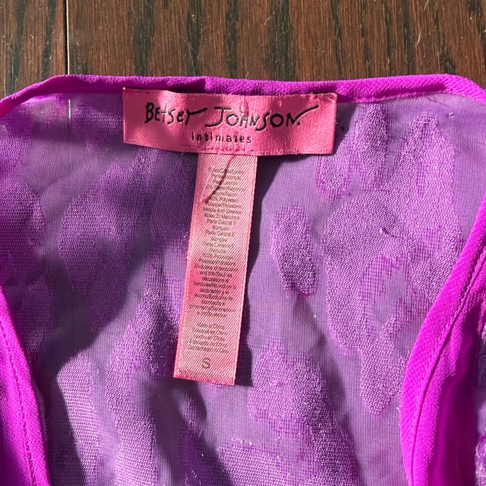 Vintage Betsy Johnson Purple Leopard Robe - Picture 4 of 5